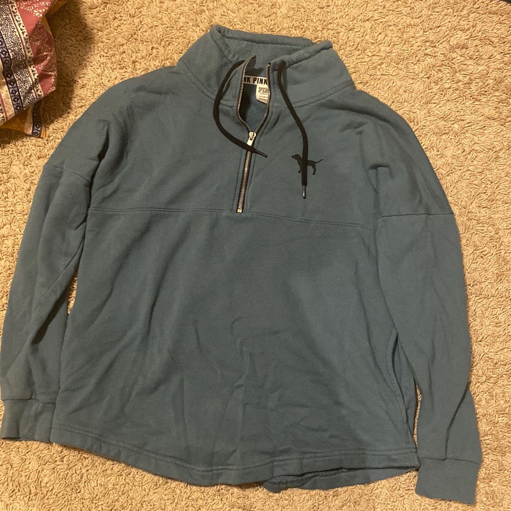 pink quarter zip hoodie